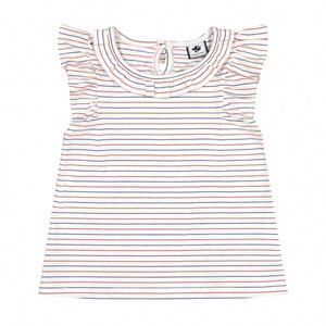 NEW BUSY BEES girl's colette flutter sleeve top in red/ white/ blue stripe